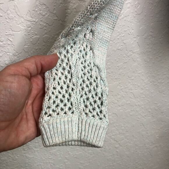 Lululemon Be Present blue white mixed open knit cropped sweater - Picture 6 of 16